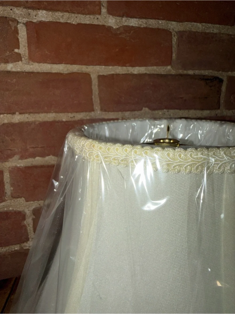 Vintage Victorian Classic Cream Scalloped Lamp Shade - Neutral Home Accent